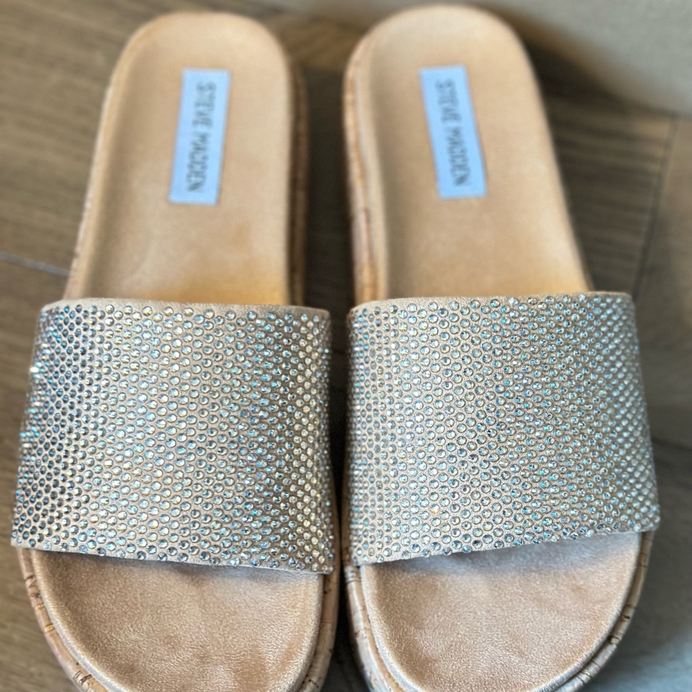 Steve Madden jasper rhinestone flatform sandals - Picture 5 of 7